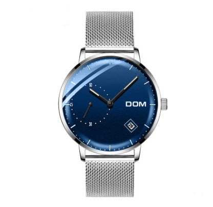 Men's simple quartz watch belt calendar anti-independent second hand sports men's watch