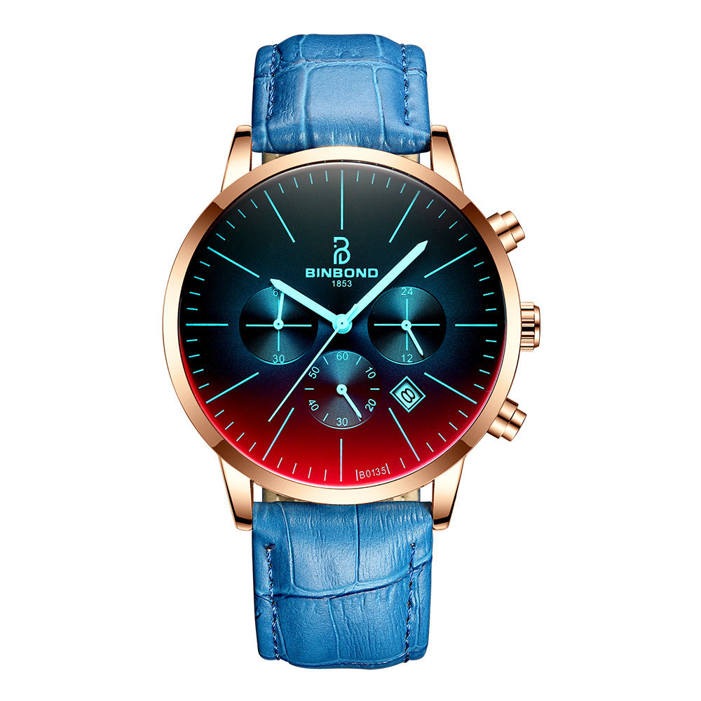 Reloj deportivo multifunción ultrafino Symphony para hombre, resistente al agua, color azul