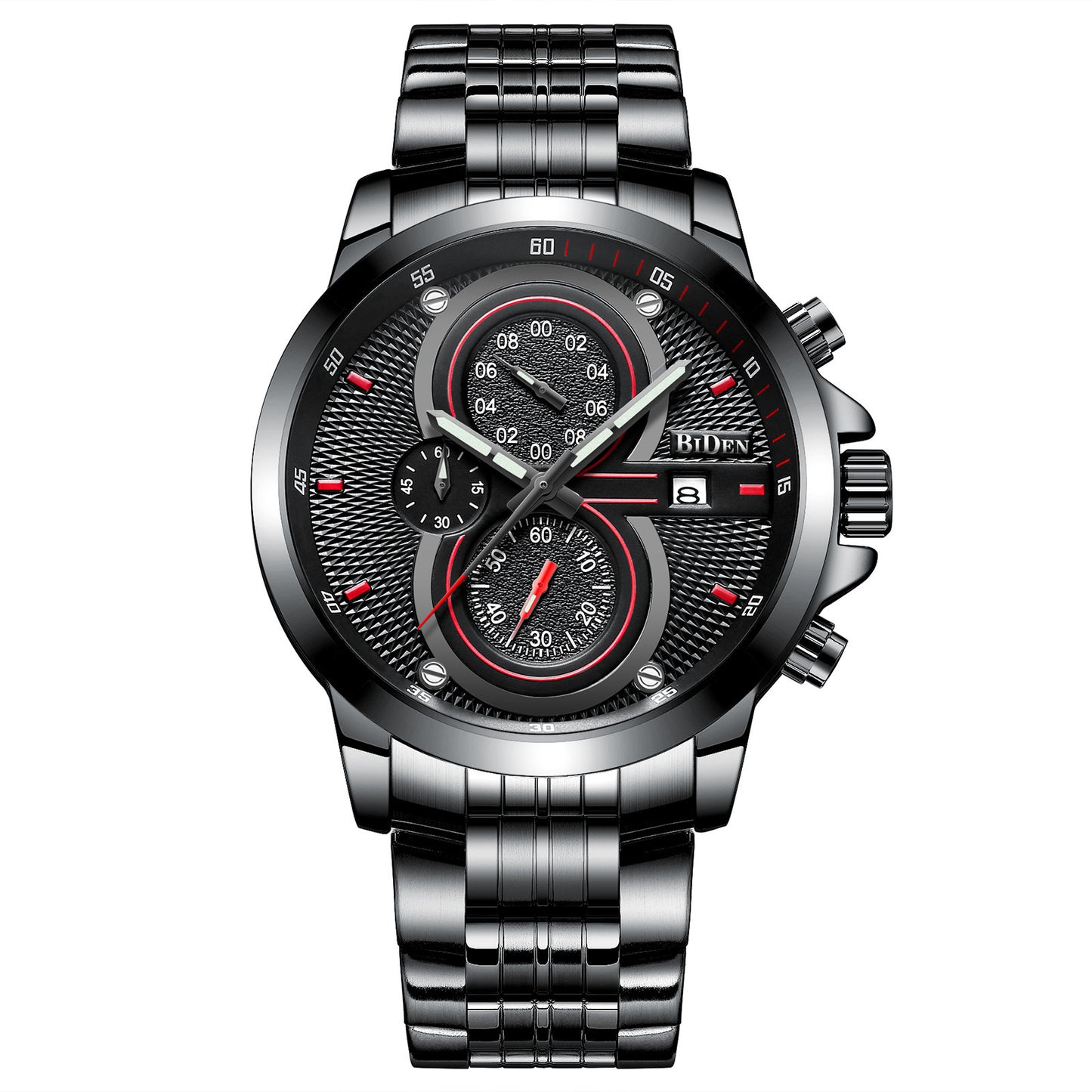 New Men's Business Fashion Stainless Steel Band Quartz Watch