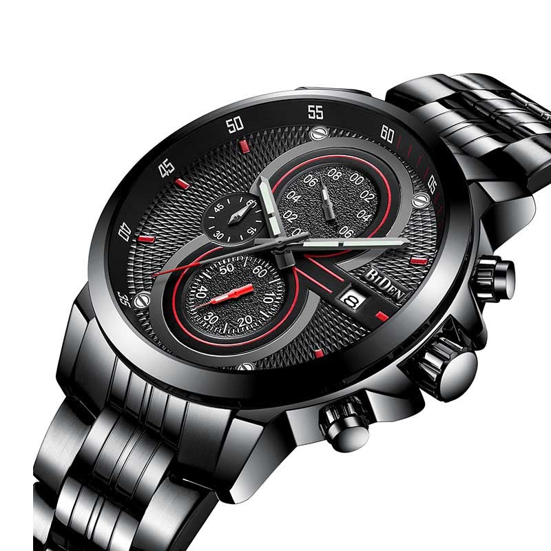 New Men's Business Fashion Stainless Steel Band Quartz Watch