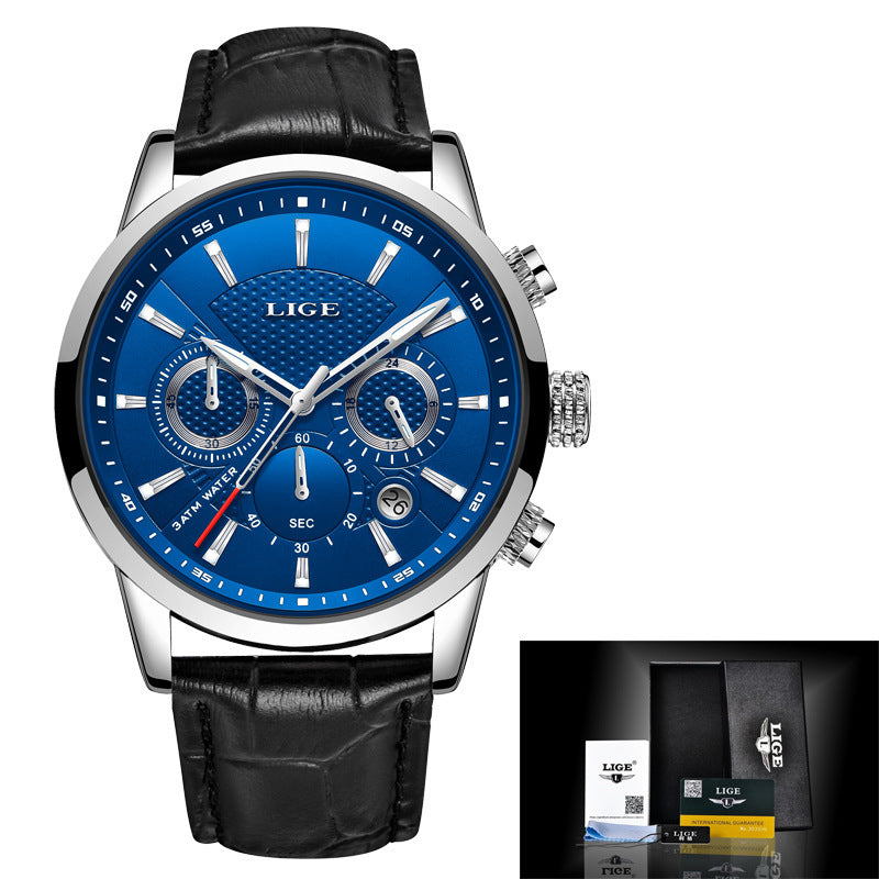 Men's Sports Waterproof Steel Band Quartz Watch