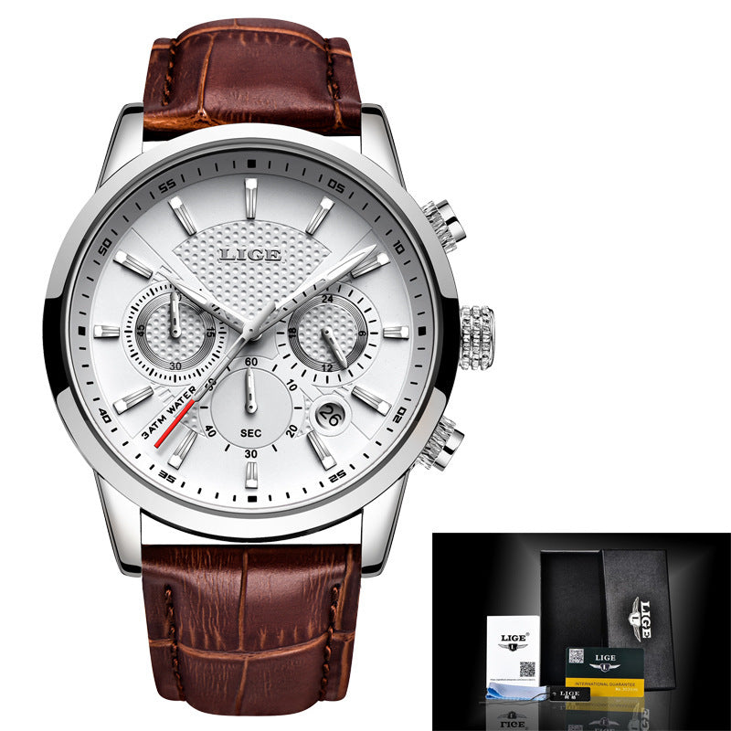Men's Sports Waterproof Steel Band Quartz Watch