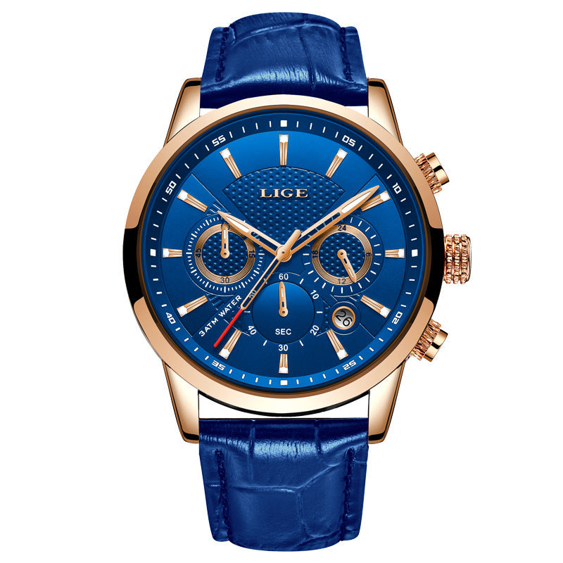 Men's Sports Waterproof Steel Band Quartz Watch