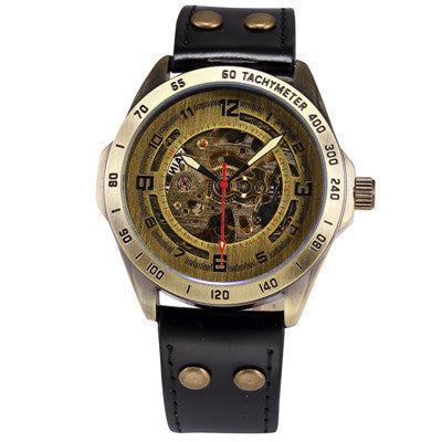 Reloj hueco de la moda de los hombres calientes de la venta del comercio exterior, reloj mecánico automático antiguo