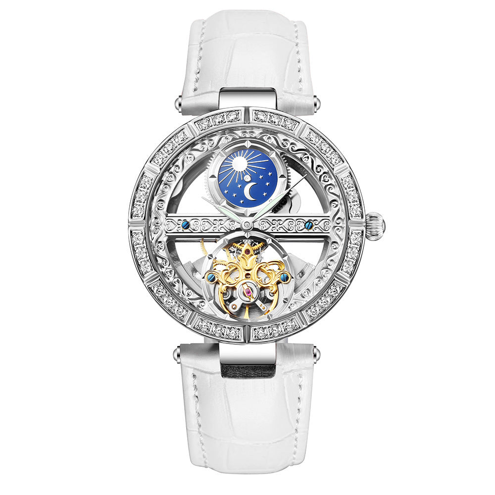 Reloj de marca de lujo para mujer de negocios, hueco y creativo