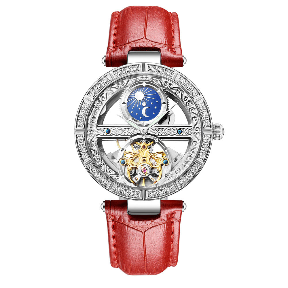 Reloj de marca de lujo para mujer de negocios, hueco y creativo