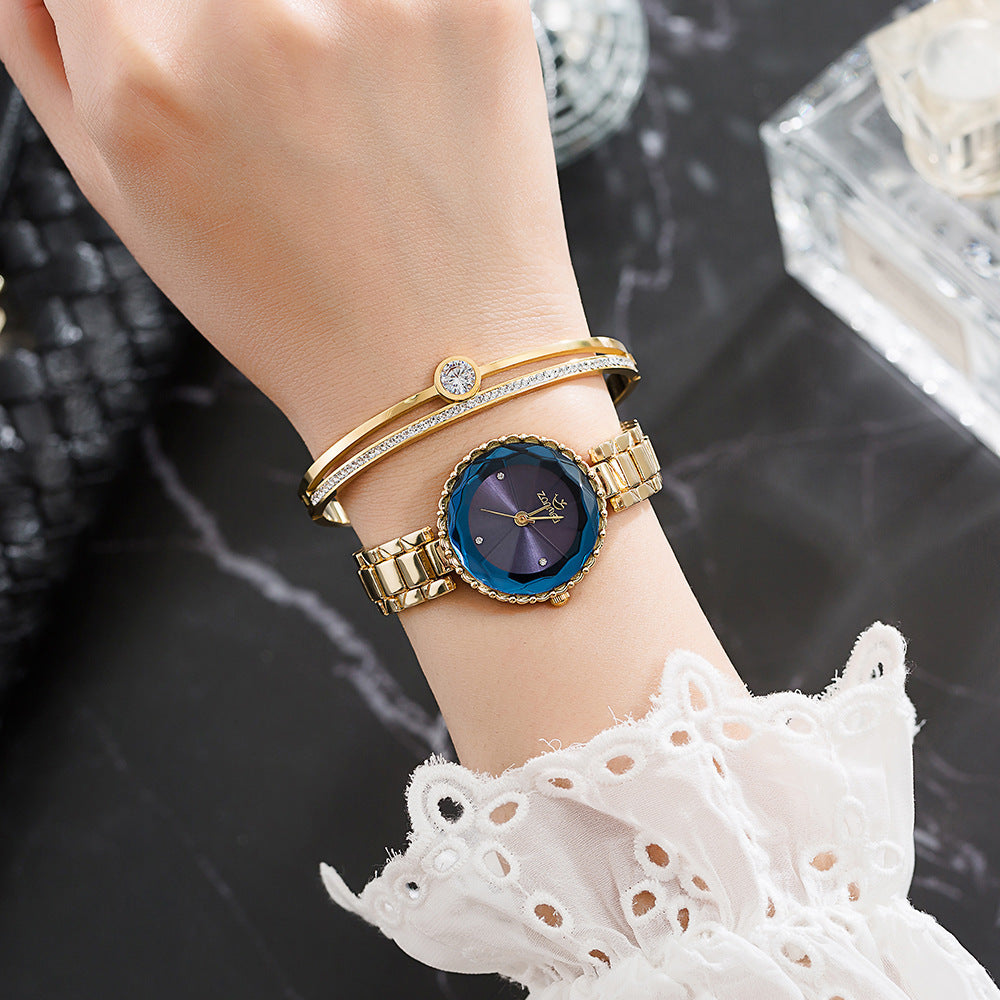Conjunto de reloj y pulsera de lujo para mujer, regalo para novia