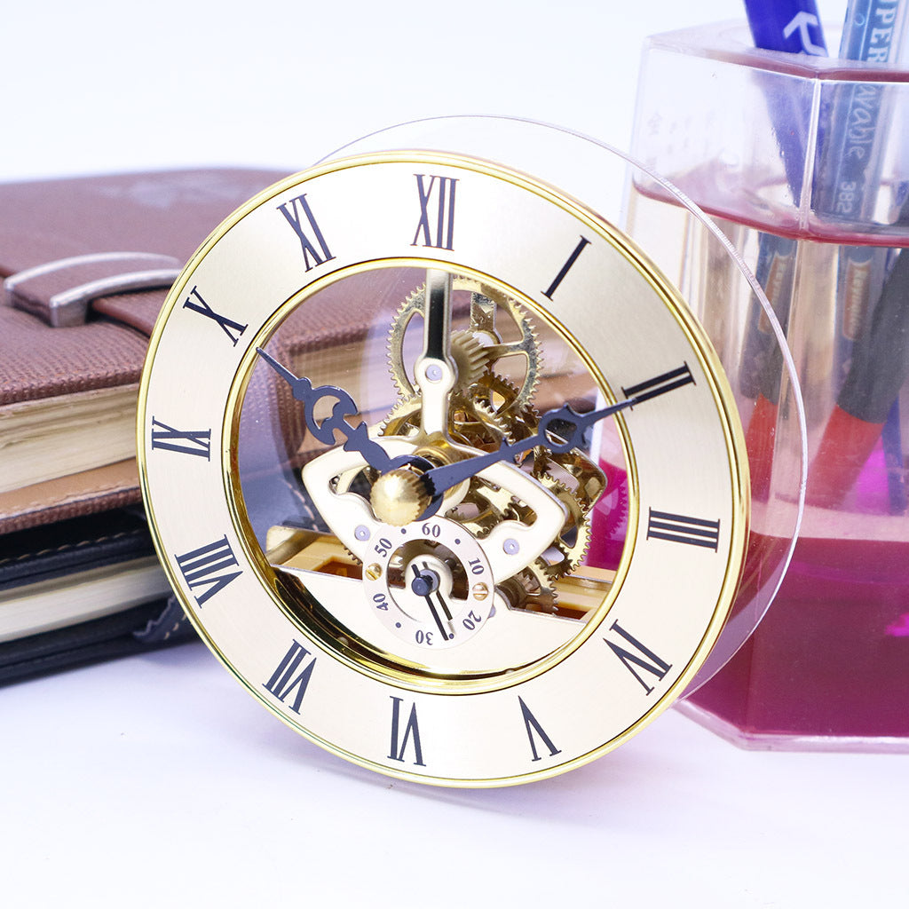 Movimiento de reloj transparente Movimiento de engranajes Cristal