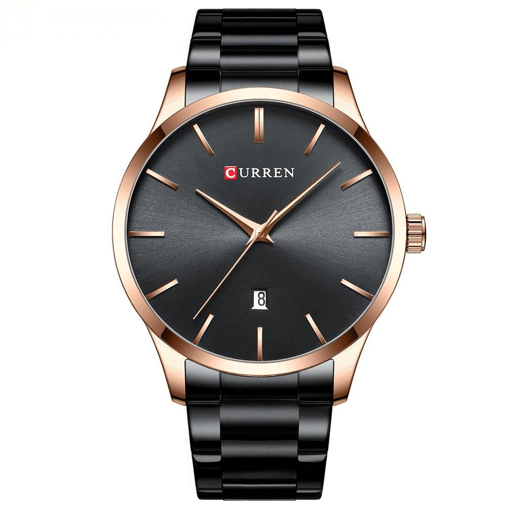 Reloj de cuarzo sencillo con esfera grande para hombre