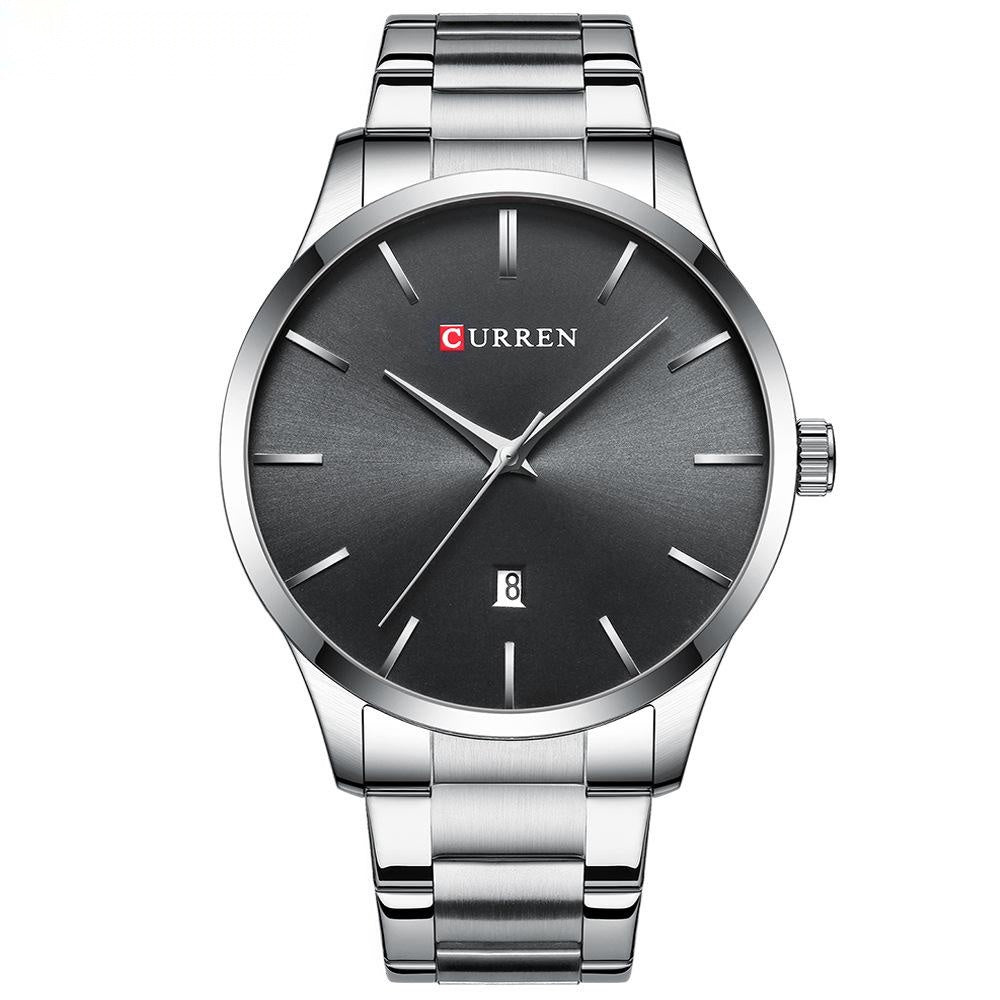 Reloj de cuarzo sencillo con esfera grande para hombre