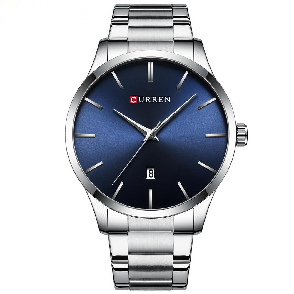 Reloj de cuarzo sencillo con esfera grande para hombre