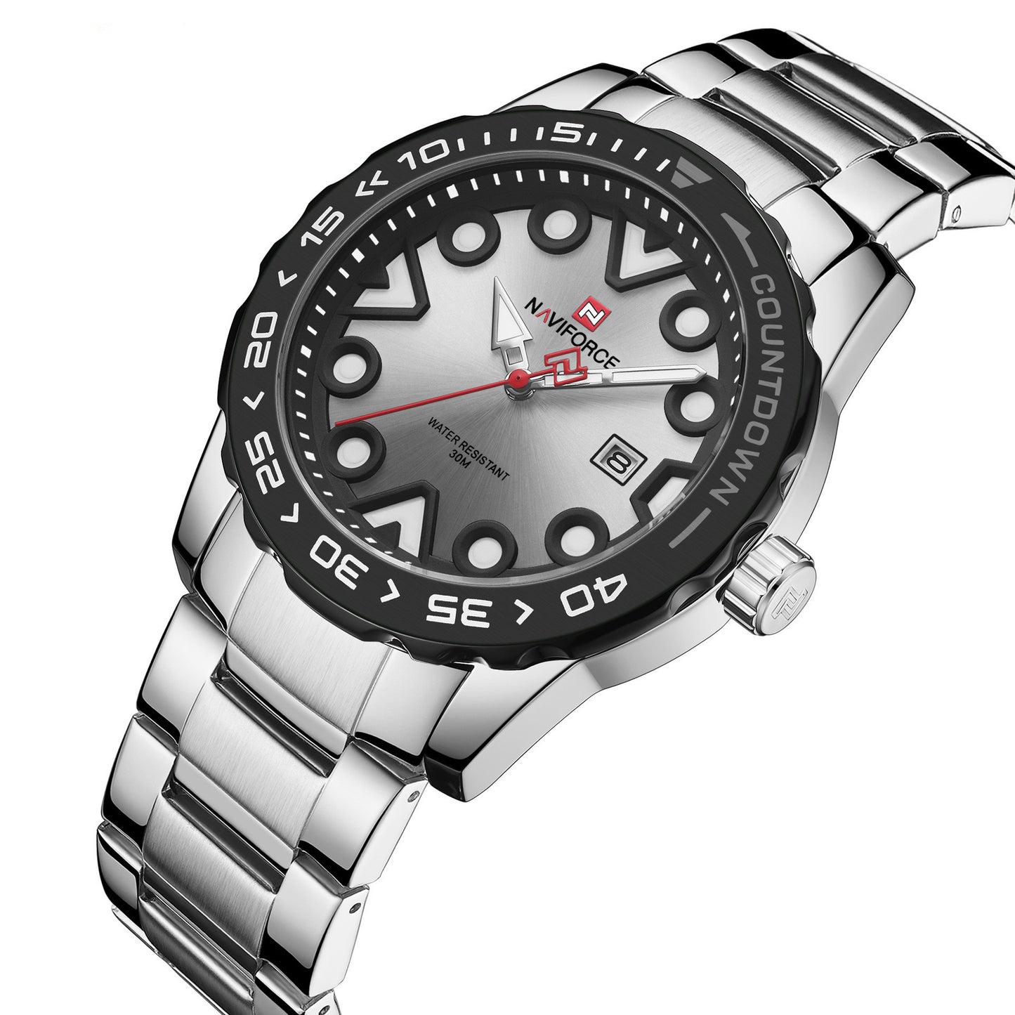 Simple Men's Watch Waterproof Calendar Steel Band Business Men's Quartz Watch Men's Watch