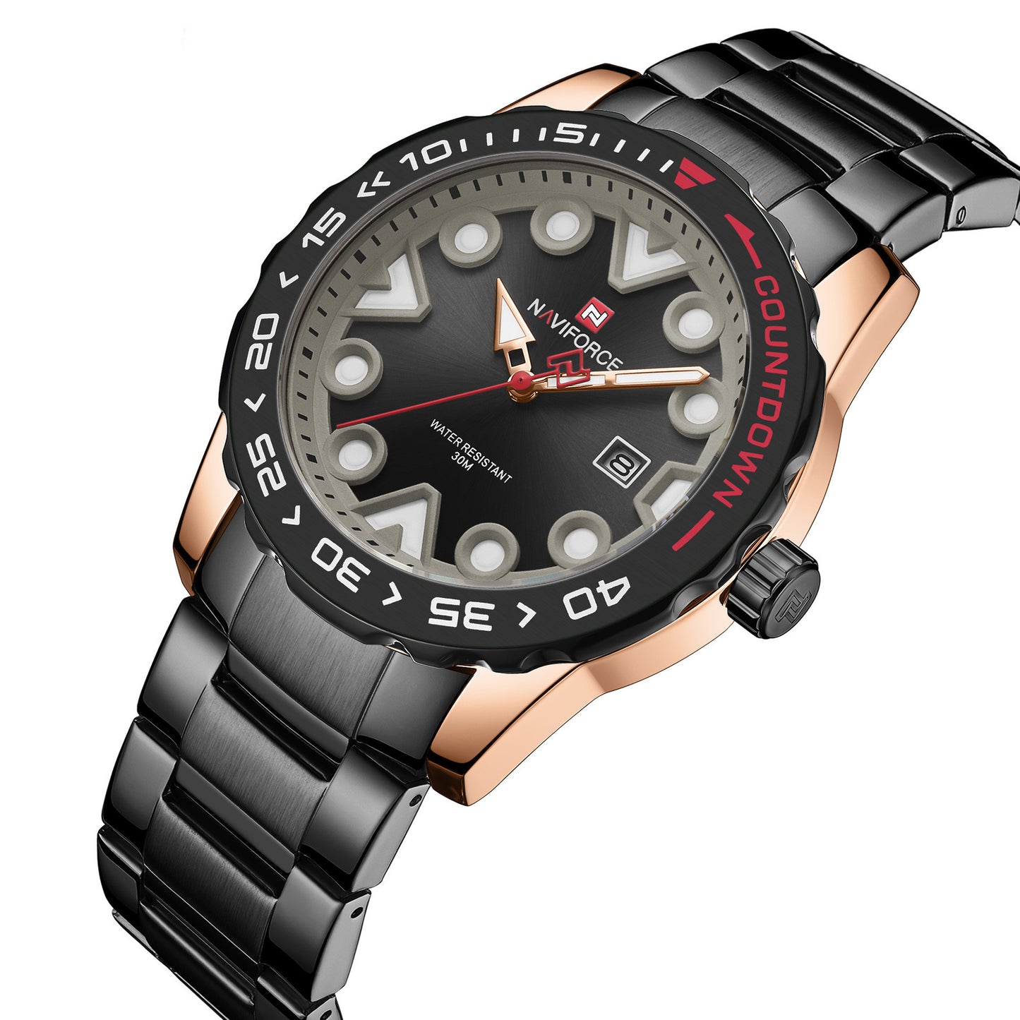 Simple Men's Watch Waterproof Calendar Steel Band Business Men's Quartz Watch Men's Watch
