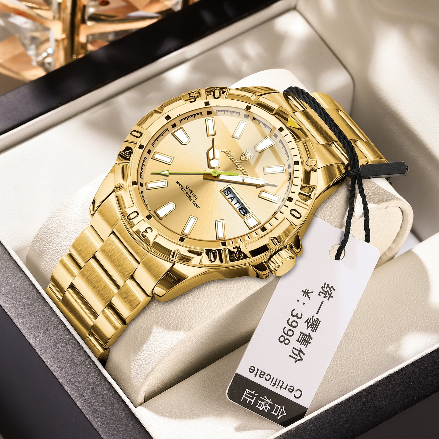 Reloj luminoso súper fuerte y de moda para hombres, resistente al agua