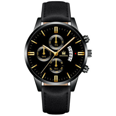 Reloj de cuarzo para hombre, informal, sencillo, con calendario de negocios y correa