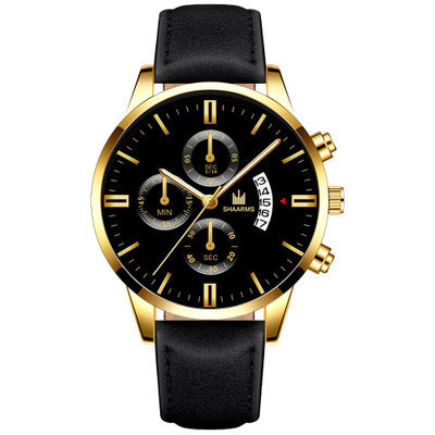 Reloj de cuarzo para hombre, informal, sencillo, con calendario de negocios y correa