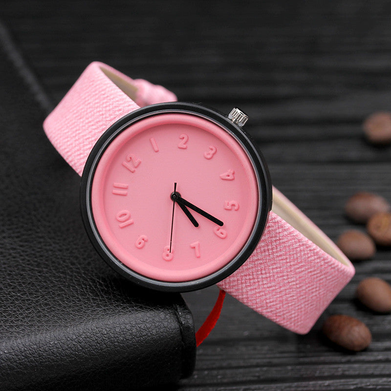 Reloj de moda para mujer Reloj de cuero para mujer Reloj Candy para mujer