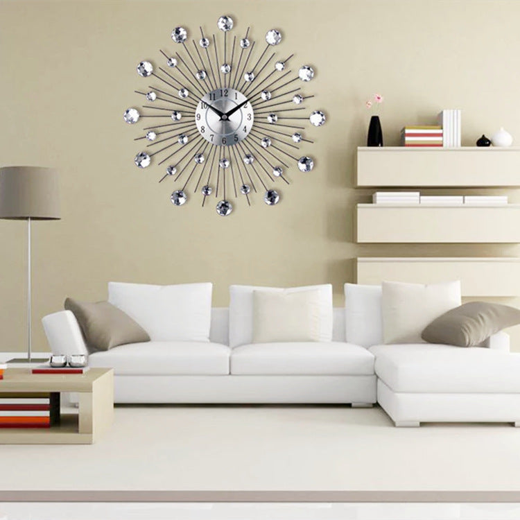 Reloj de pared silencioso, decoración creativa para sala de estar, reloj grande, reloj de pared redondo simple, reloj de pared electrónico artístico