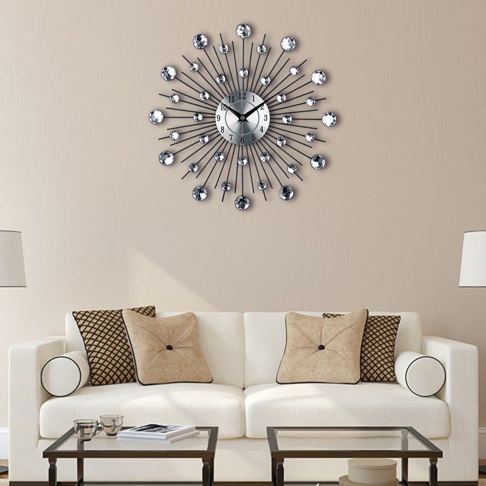 Reloj de pared silencioso, decoración creativa para sala de estar, reloj grande, reloj de pared redondo simple, reloj de pared electrónico artístico