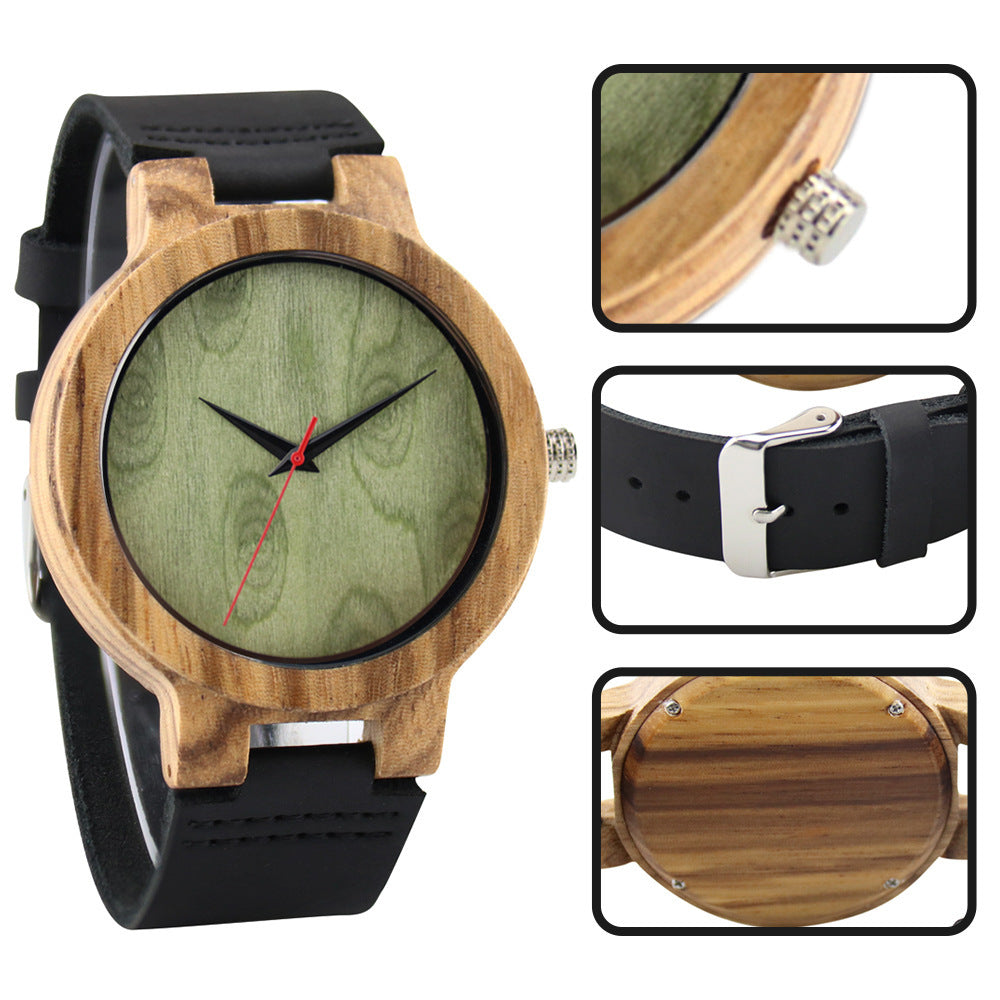 Reloj de madera sencillo e informal para hombre