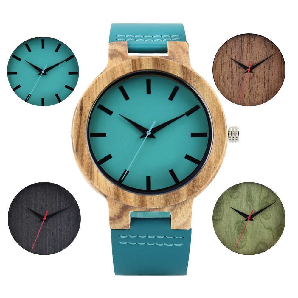 Reloj de madera sencillo e informal para hombre
