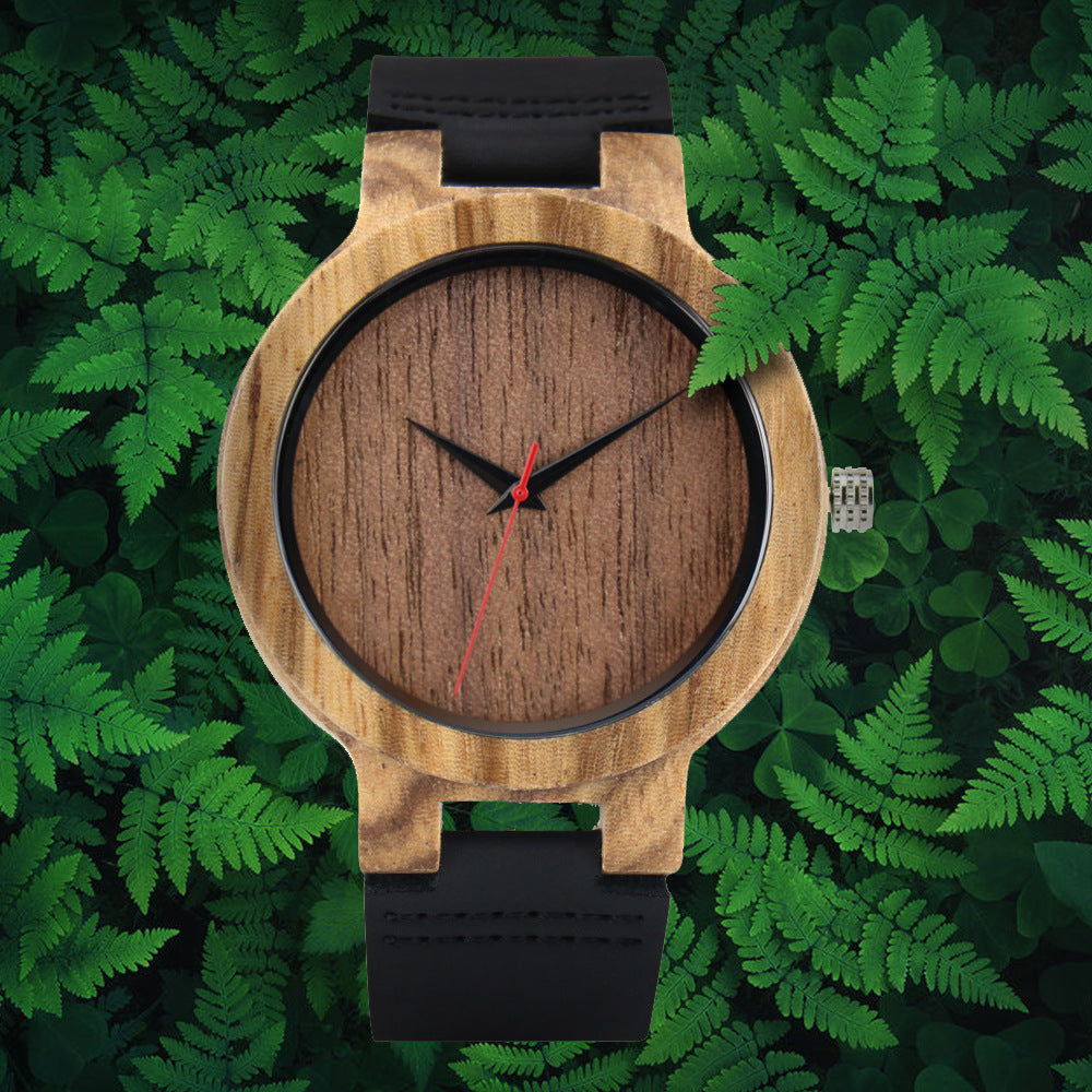 Reloj de madera sencillo e informal para hombre