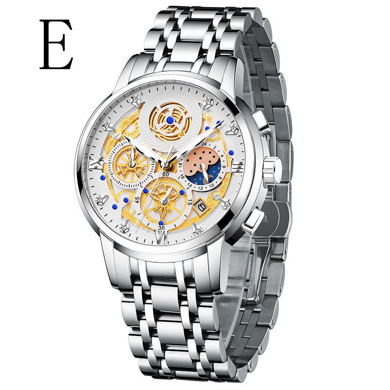 Large Dial Sports Trend Double Display Quartz Watch Waterproof Men's Watch