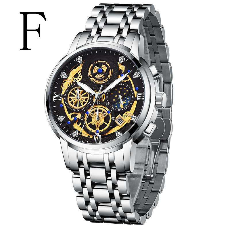 Large Dial Sports Trend Double Display Quartz Watch Waterproof Men's Watch