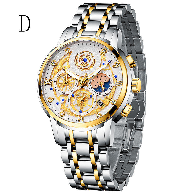 Large Dial Sports Trend Double Display Quartz Watch Waterproof Men's Watch