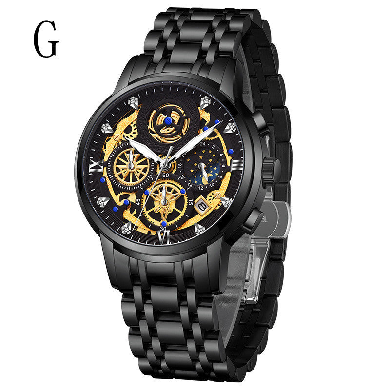 Large Dial Sports Trend Double Display Quartz Watch Waterproof Men's Watch