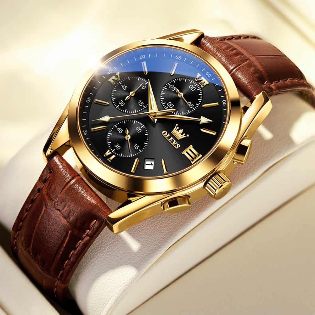 Multi-function Three-eye Six-needle Sports Chronograph Men's Watch Men's Watch