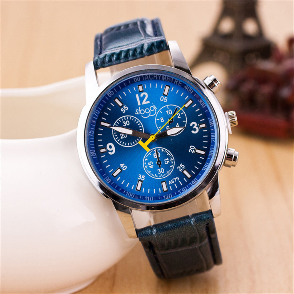 Reloj de mujer con correa de tres ojos, reloj de cuarzo informal para hombre y mujer