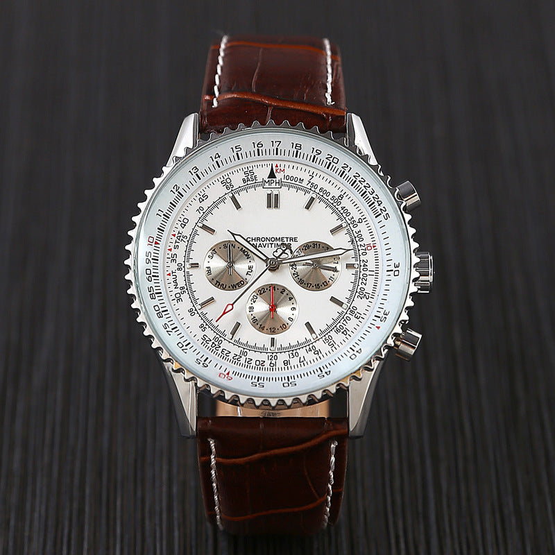 Reloj mecánico automático multifunción de seis agujas.