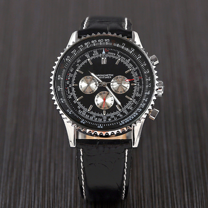 Reloj mecánico automático multifunción de seis agujas.
