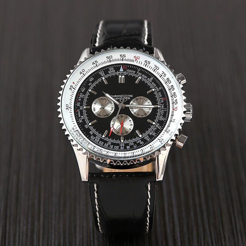 Reloj mecánico automático multifunción de seis agujas.