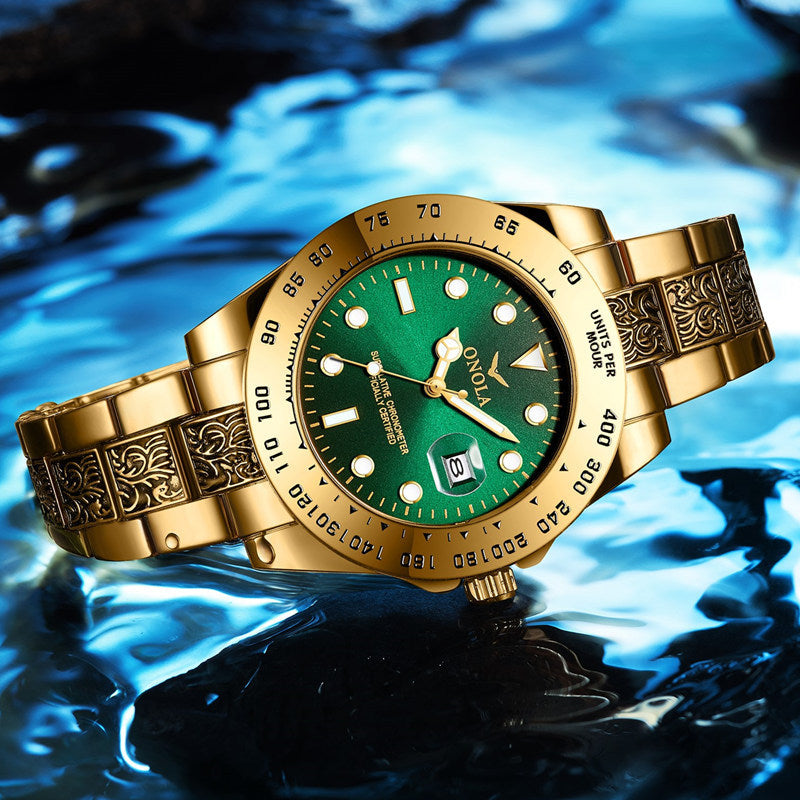 Men's steel band quartz watch