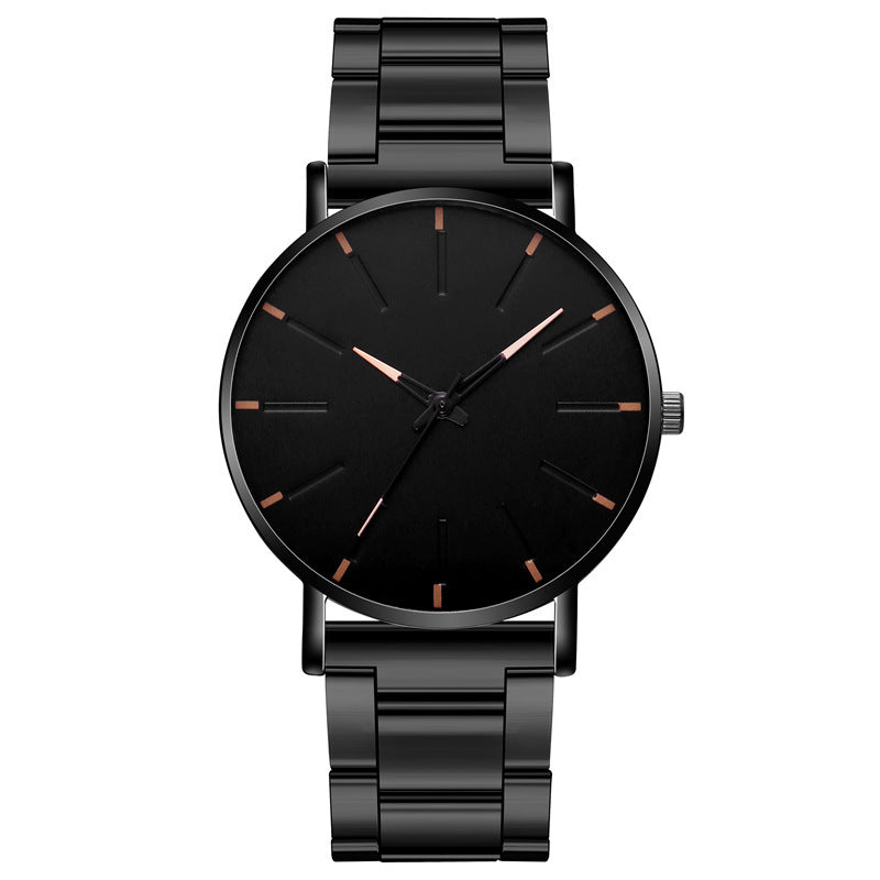Reloj informal de negocios con correa ultrafina de acero inoxidable para hombre
