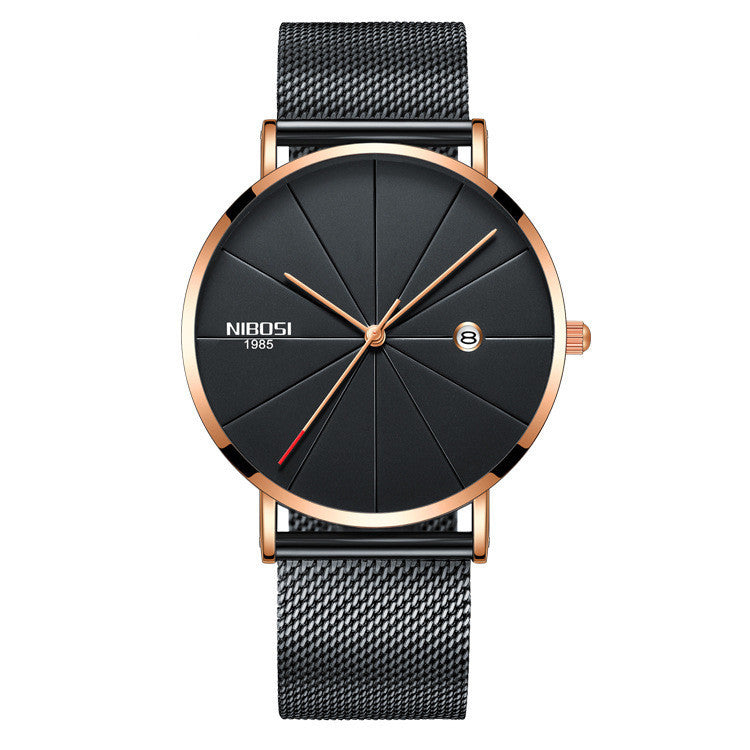 Couple mesh belt casual quartz watch