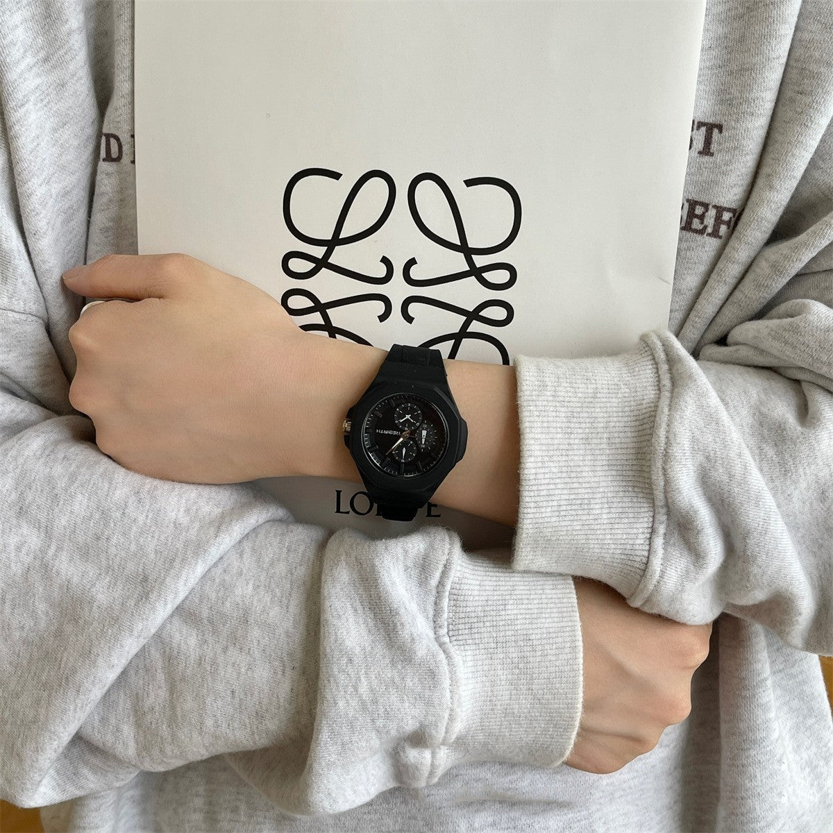 Reloj deportivo de cuarzo para mujer Reloj de silicona sencillo