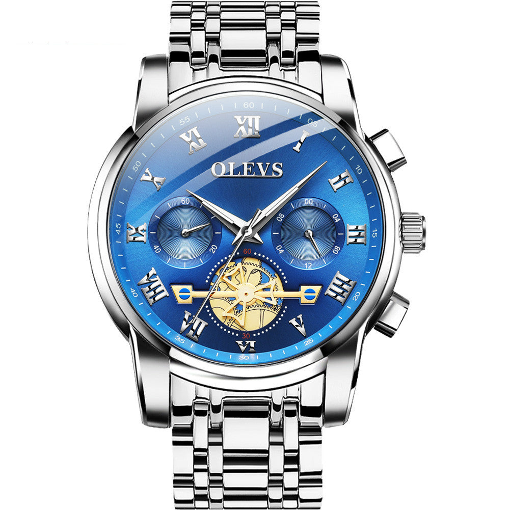Hollow waterproof quartz watch