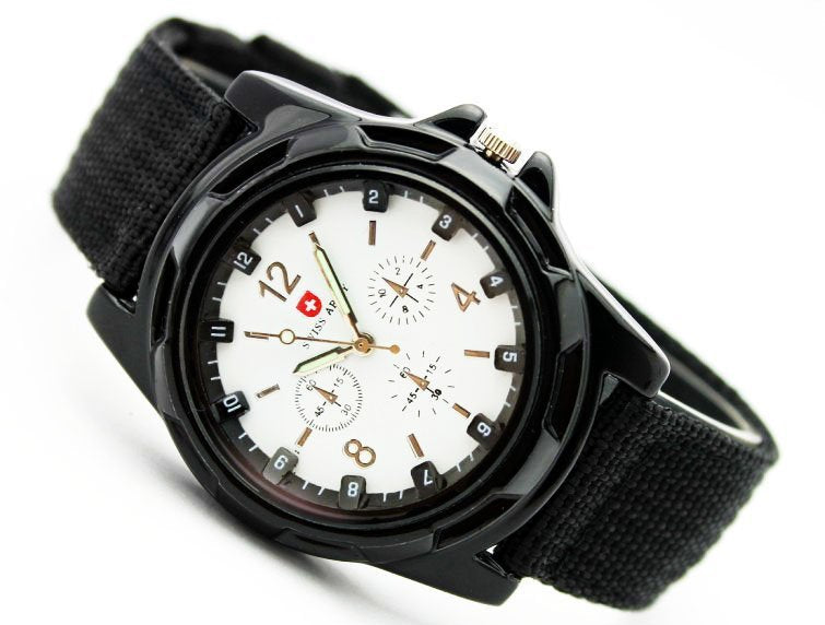 Relojes Gemius ARMY, comercio exterior, correa de lona tejida en caliente, reloj de cuarzo de nailon, reloj militar de mesa para agua y tierra para hombres