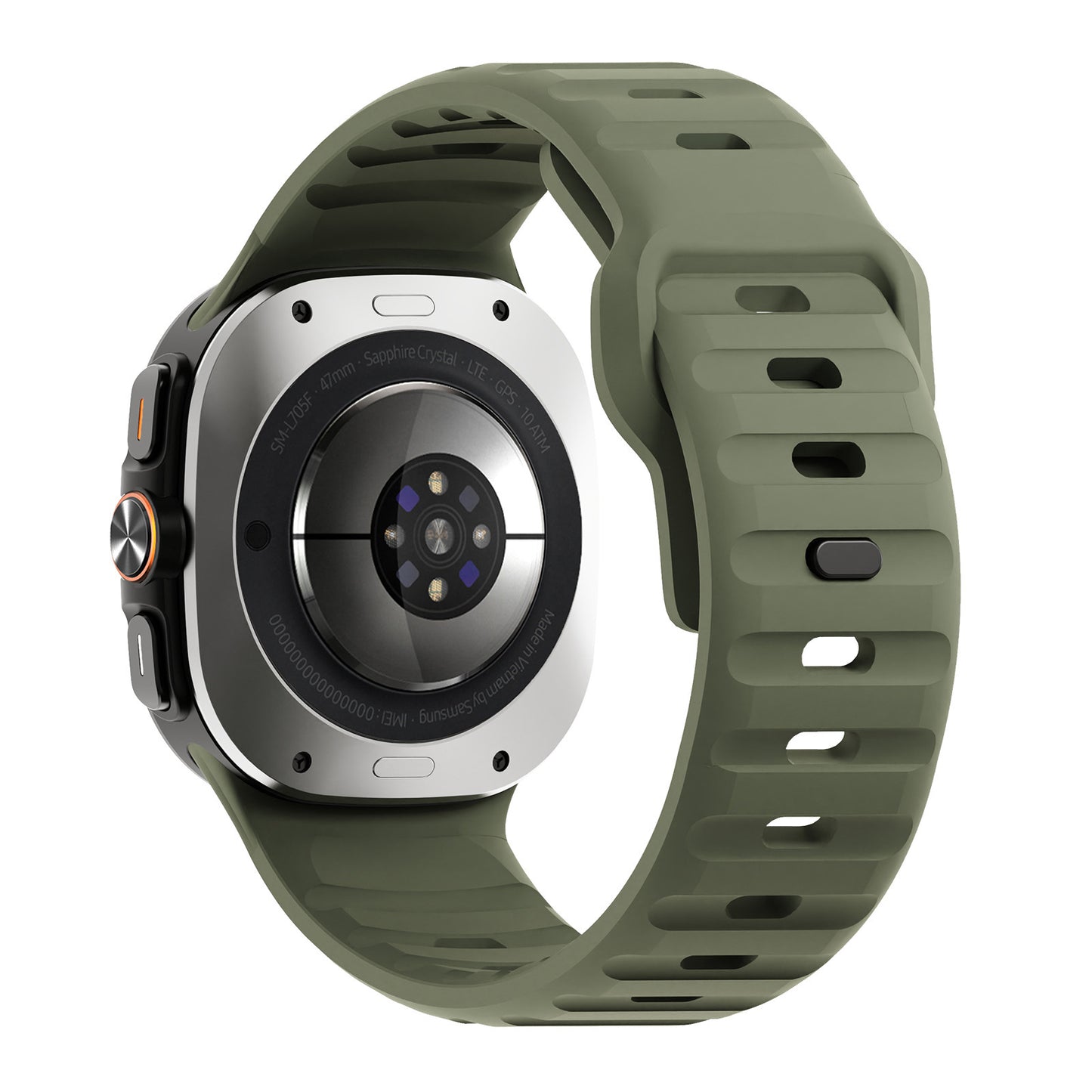 Correa de silicona con hebilla inversa Ultra Wave para reloj compatible con 47 mm