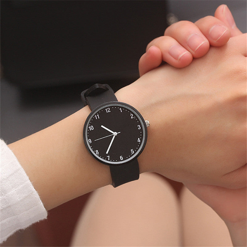 Reloj de cuarzo para estudiantes de escuela secundaria y preparatoria, sencillo, elegante, informal, estilo coreano