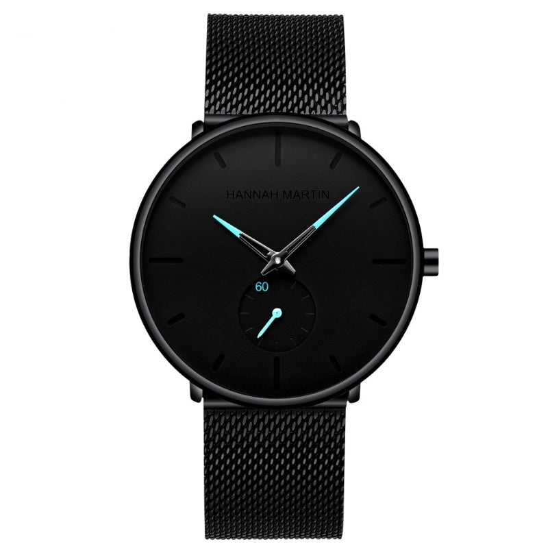 Reloj de cuarzo de acero inoxidable con esfera pequeña y malla de acero inoxidable para hombre, resistente al agua, autorizado por Amazon, oferta especial