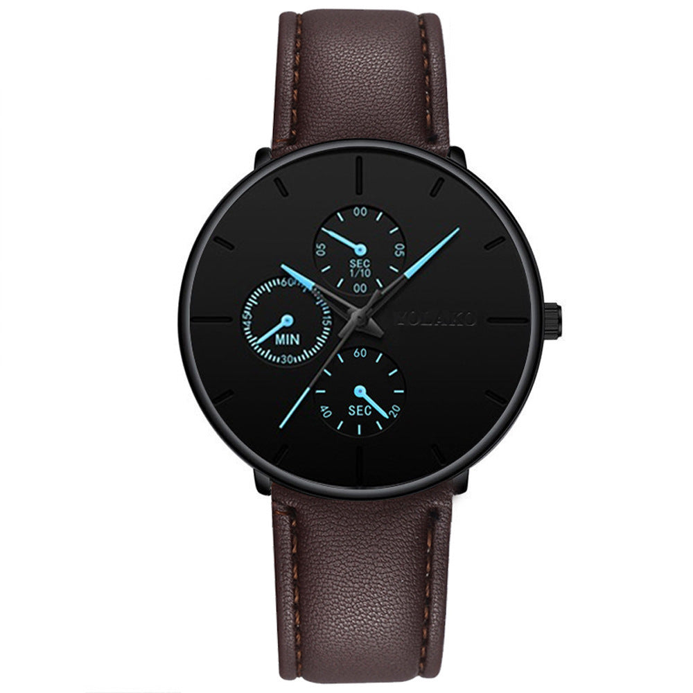 Reloj de cuarzo clásico de negocios informal.