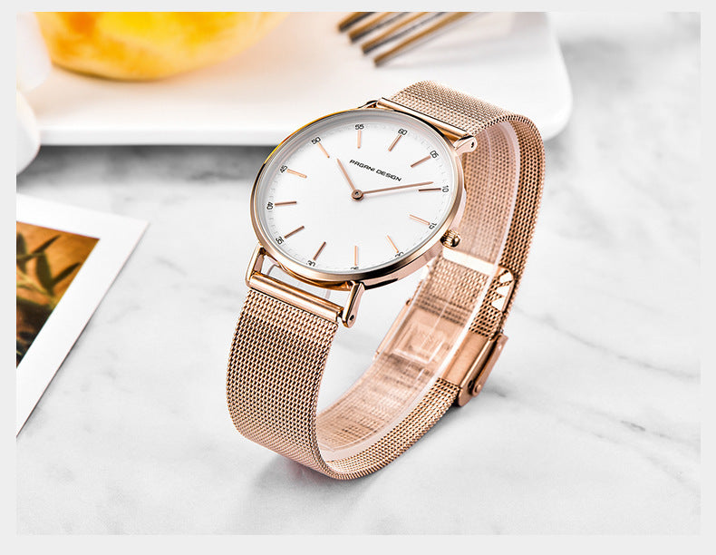 PAGANI DESIGN Mesh Band Quartz Watch