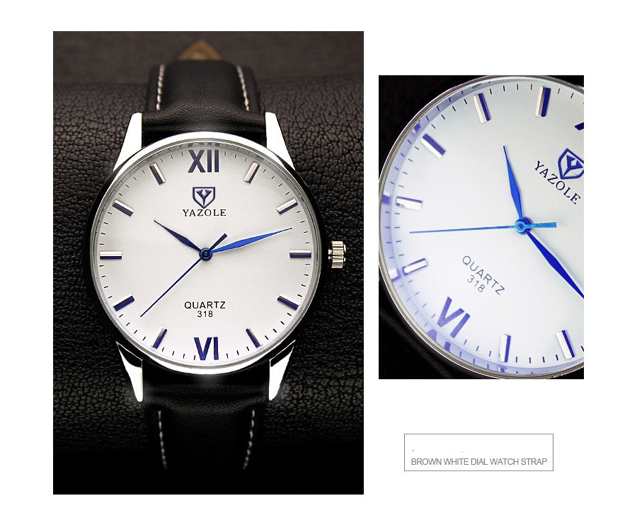 Korean version of the simple waterproof Roman scale business table soft belt men and women models couple watches men's quartz watch