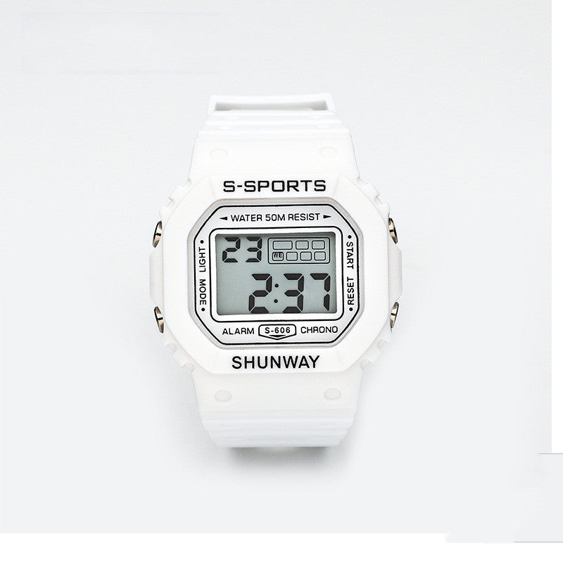 Reloj electrónico cuadrado pequeño para estudiantes, luminoso, resistente al agua