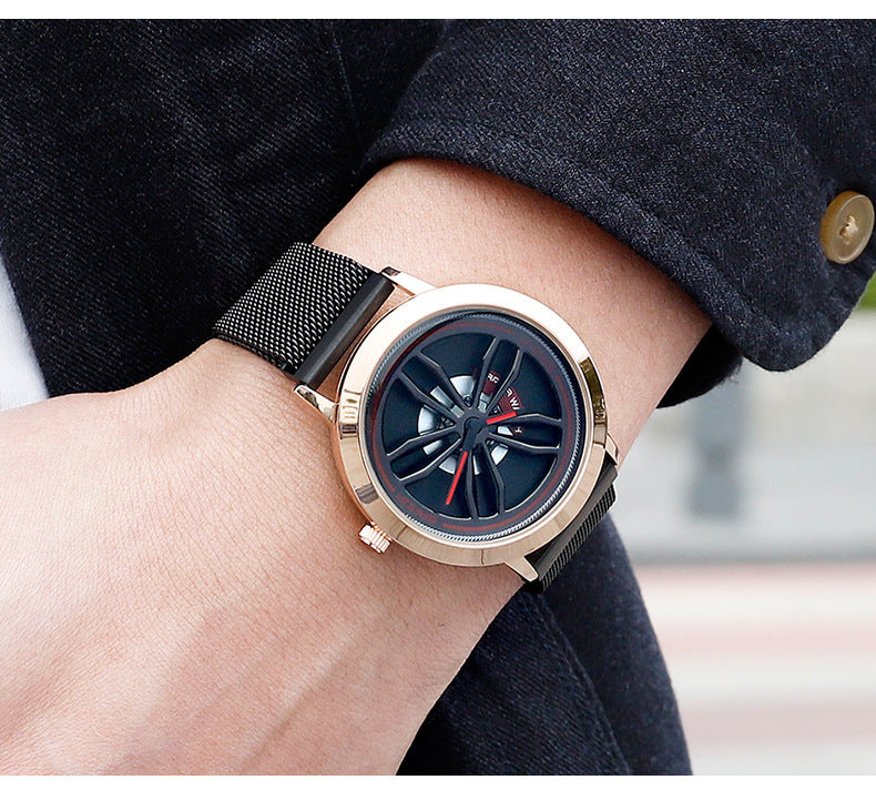 Sanda car wheel quartz watch