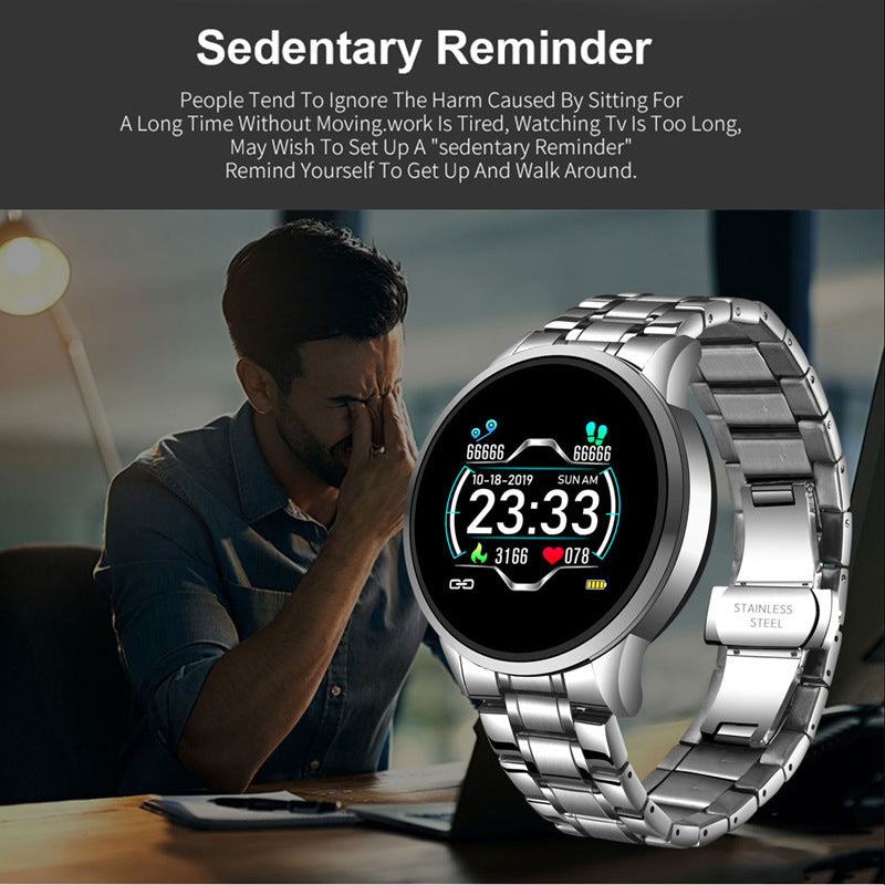 Reloj multifunción inteligente de acero inoxidable para ocio
